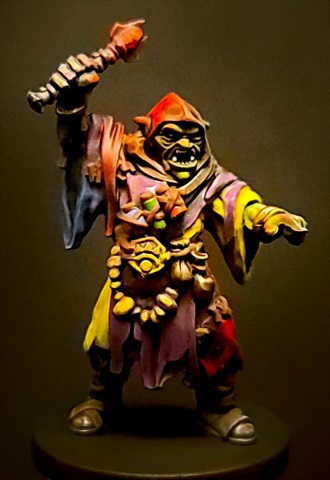 Painted miniature of the Ragged Orc from Lord of the Rings: Journeys in the Dark